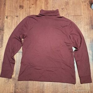 St Johns Bay Legacy Mens Turtleneck Size Small Maroon